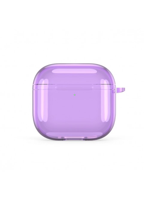 New High-Transparency Shockproof Minimalist Earphone Case - Compatible with APods4-Lavender