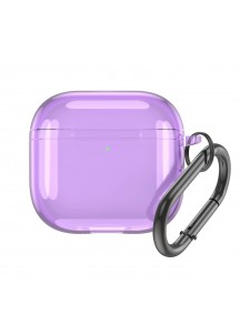 New High-Transparency Shockproof Minimalist Earphone Case - Compatible with APods4-Lavender