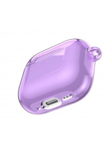 New High-Transparency Shockproof Minimalist Earphone Case - Compatible with APods4-Lavender