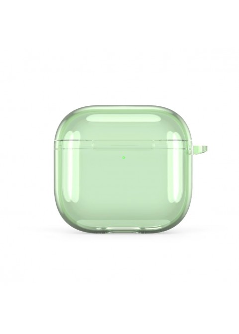 New High-Transparency Shockproof Minimalist Earphone Case - Compatible with APods4-Green