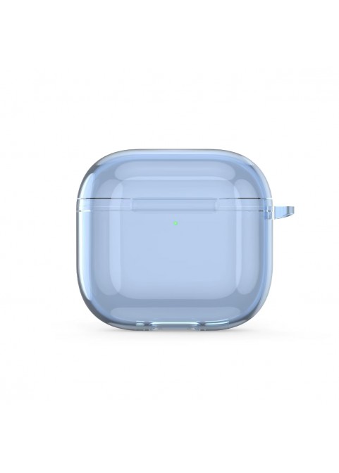 New High-Transparency Shockproof Minimalist Earphone Case - Compatible with APods4-Blue