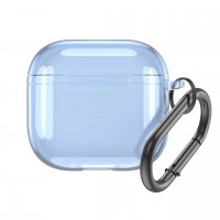 New High-Transparency Shockproof Minimalist Earphone Case - Compatible with APods4-Blue
