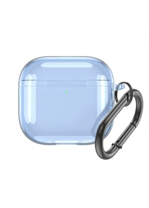 New High-Transparency Shockproof Minimalist Earphone Case - Compatible with APods4-Blue