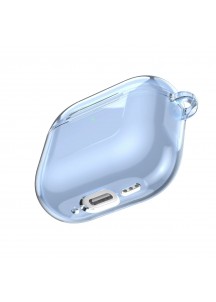 New High-Transparency Shockproof Minimalist Earphone Case - Compatible with APods4-Blue