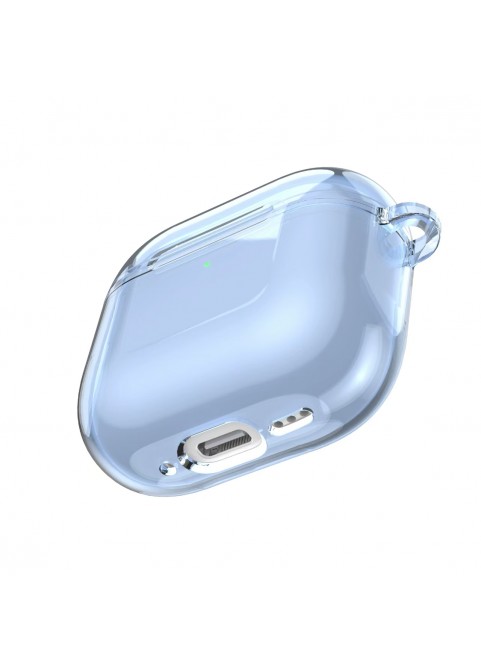 New High-Transparency Shockproof Minimalist Earphone Case - Compatible with APods4-Blue