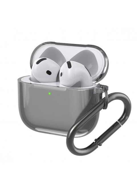 New High-Transparency Shockproof Minimalist Earphone Case - Compatible with APods4-Grey