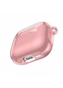 New High-Transparency Shockproof Minimalist Earphone Case - Compatible with APods4-Pink