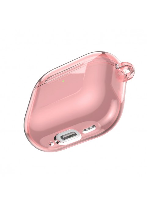 New High-Transparency Shockproof Minimalist Earphone Case - Compatible with APods4-Pink