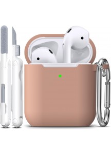 APods Silicone Protective Case with Keychain-Milk Tea