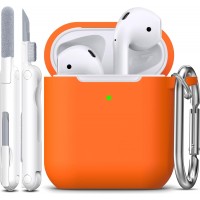APods Silicone Protective Case with Keychain-Orange