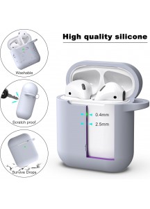 APods Silicone Protective Case with Keychain-Pebble