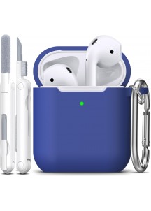 APods Silicone Protective Case with Keychain-Royal Blue