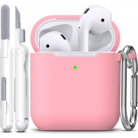 APods Silicone Protective Case with Keychain-Pink