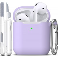 APods Silicone Protective Case with Keychain-Pink Purple