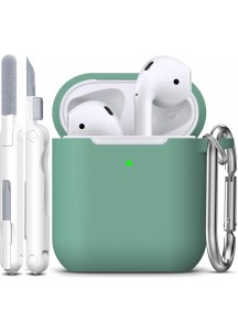APods Silicone Protective Case with Keychain-Green