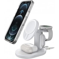 3-in-1 Wireless Charging Station 2.0 for M*Safe - White