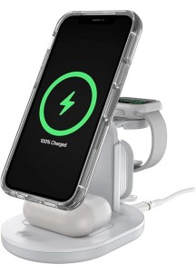 3-in-1 Wireless Charging Station 2.0 for M*Safe - White