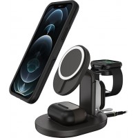3-in-1 Wireless Charging Station 2.0 for M*Safe - Black