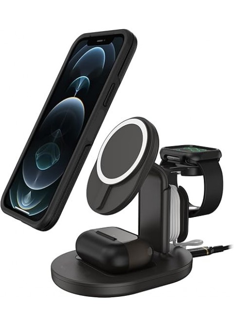 3-in-1 Wireless Charging Station 2.0 for M*Safe - Black