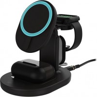 3-in-1 Wireless Charging Station 2.0 for M*Safe - Black